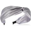 vreplrse Cerchietto per capelli Cerchietto con nodo a torsione in stile elegante ed elegante Fasce regolabili solide Regalo creativo per donne e ragazze, Grigio