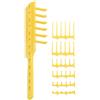 CombPal - Set di pettini da barbiere per tagliare i capelli (giallo)
