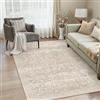 PureCozy Vintage Tappeto Salotto 140x200cm Beige Antiscivolo Lavabile in Lavatrice Tappeti Camera da Letto Soggiorno Cameretta Bambino Ufficio Grande Carpet Pelo Corto Rug