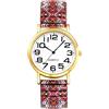 JewelryWe Orologio da Polso da Donna Elastico: Orologio Boemia Estivo con Numero Grande Cinturino Colorato in Metallo Retro Vintage Regalo per Lei