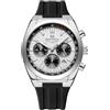 Naviforce Orologio da uomo sportivo, militare, impermeabile, cronografo, analogico, al quarzo, quadrante grande, classico, elegante, alla moda, casual, per lavoro, lavoro (SILVER)