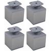 cyclingcolors 4x Piedini Gambe per mobili 60 x 60 mm altezza 100 mm in alluminio con regolazione 15 mm universali per divano armadio cucina bagno finitura inox
