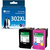 G&G Cartucce d'inchiostro compatibili con HP 302 XL nero per HP Envy 4525 4520 Officejet 3830 3831 5230 5220 Deskjet 3630 3632 3636 2130 Multipack (nero, colore)