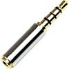 Asuinxurr Golden 3,5 mm fino a 2,5 mm femmina spina stereo audio cuffie jack adattatore convertitore
