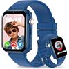 pmstuy 4G Smartwatch Bambini GPS, Telefono Orologio Smartwatch Bambini WiFi Videochiamate SOS Voce Chat Sveglia Giochi Impermeabile, Orologio Bambino Cellulare Regali per Ragazza e Ragazzo
