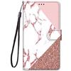 Everainy Cover Compatibile per Samsung Galaxy S21 4G 5G Silicone PU Pelle Portafoglio Libro con Corda Bumper Motivo Flip Wallet Case Antiurto Magnetica Protettiva Resistente Custodia (marmo)