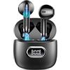 Renimer Cuffie Bluetooth 5.4 2026 Nuovo, Auricolari Wireless con Riduzione del Rumore ENC 4 Microfoni, 49 Ore di Riproduzione Display LED, IPX7 Impermeabili Sport, Accoppiamento Automatico Android/iOS