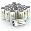 GRbatty CR123A 3V Litio 1700mAh ad Alta Capacità Confezione da 16,Batteria CR123A Macchine Fotografiche,Torce,Rilevatori di Fumo Per Accessori Computer, Smart Home