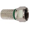 Corel Italy BOXF703A (100 PEZZI) CONNETTORE F SPINA AD AVVITARE IN OTTONE NICHELATO CON O'RING PER CAVI Ø6.7mm