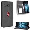 BaiFu Cover per ASUS ROG Phone 3 ZS661KS, Custodia Portafoglio Pelle Sintetica con TPU, Supporto Stand, Slot per Schede e Protezione Integrale Adatto per ASUS ROG Phone 3 ZS661KS Cellulare, Nero