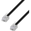 Waytex 39002 Cavo telefonico RJ11 Maschio/Maschio 2 m Nero