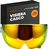 Everalo Visiera Compatibile con Ruroc Atlas 3.0 - Atlas 4.0 (Oro Cromo)