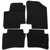 J&J AUTOMOTIVE Tappetini in Tessuto per Hyundai I20 2009-2014, Set da 4 Pezzi Anteriori e Posteriori, di Velluto su Misura, Antiscivolo, Colore Nero