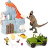 Terra by Battat AN4056Z T Big Playset- Electronic Tyrannosaurus Rex Lava Mountain Set with 2 Surprise Dinosaur Toys for Kids Age 3+ (14 Pc)