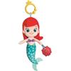 Clementoni Disney Baby - Princess Feature Plush Ariel, Bambola Peluche da Viaggio Neonati 0+ Anni, Stimolazione Sensoriale con Pendente Mordicchioso, Anello da Appendere, Lavabile, 19500