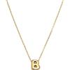 SINGULARU - Collana Hailey Letter. Acciaio con Placcatura in oro 18 kt. Gioielli da donna. Lettera B.