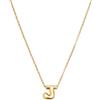 SINGULARU - Collana Hailey Letter. Acciaio con Placcatura in oro 18 kt. Gioielli da donna. Lettera J.