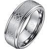 Mendes Anello da uomo in tungsteno con nodo celtico spazzolato - 18 mm