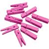 Konrunppy 100 mollette di legno piccole per foto, arte e decorazioni artigianali (rosa)