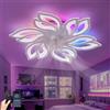 Fachae Lampadario con Ventilatore per Bambini RGB LED Dimmerabile Reversibile,Silenzioso 6 Velocità Plafoniera con Ventilatore,Ventilatori da Soffitto con Luce e Telecomando Timer Camera da Letto