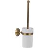 Doitool F6706 - Porta scopino WC in ottone anticato, in stile europeo, per scopino WC