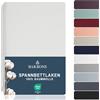 BARBONS - Lenzuola King Size Cotone 200x200 cm - Coprimaterasso Certificato Oeko-Tex, Con Angoli Morbido e Traspirante, Adatto per letto Copriletto, Facile da Lavare Lenzuolo 200 x 200 - Bianco