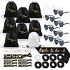 BBTO 33 Pezzi Accessori Addio al Nubilato Donna Bride To Be & Team Bride Kit con 8 Sacche Zaino, 8 Occhiali a Cuore, 8 Bracciali, 8 Scrunchie e 1 Fascia Sposa