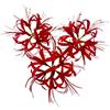 Urier Pianta di ragno di seta, fiori artificiali, fiori di ragno in seta per artigianato, fiori finti sfusi per decorazione di torte, matrimoni, feste, compleanni, decorazioni per la casa (3, rosso)