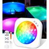 DeeprBlu 2026 Aggiornato Luci Sommergibili Piscina Fuori Terra con Telecomando, Luci Piscina Ricaricabili con 9 Modalità di Illuminazione, Magnetica Luce Subacquea per Piscinas per Spa & Bañera