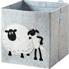Lifeney incontra Shaun the Sheep - scatola in feltro con l'iconica pecora per riporre i giocattoli - 33 x 33 x 33 cm adatta ai classici ripiani a cubo