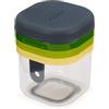 Joseph Joseph Multi-Prep Mini, 3-in-1 Affetta Verdure, Frutta e Tagliauova Multifunzione Manuale, con Contenitore