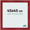 yd. Your Decoration - Cornice 45x45 cm - Vino Rosso Spazzato - Decorativa Parete in Legno con Vetro in acryl - Antiriflesso - 45x45 Cornice - Pisa