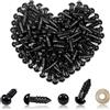 TOAOB THE ONE AND ONLY BABY TOAOB 150 Pezzi Occhi di Sicurezza per Amigurumis con Rondelle 6 mm Nero Plastica Occhietti per Bambole Creazione Animale all'Uncinetto Pupazzi Creazione Artigianato Lavoretti