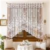 BSITSSS Tende Corte per Finestre Moderne, 160 * 100cm, Farfalla Fiori Tende per Finestre Piccole Semitrasparenti, Tende per Interni per Soggiorno Camera da Letto Balcone Cucina