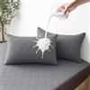 YSTELLAA Federe Cuscino Letto Impermeabili, 50x80cm (Set Di 2), Federe Copricuscini Letto Antigraffio, Federa Da Cuscino Antiacaro, Chiusura A Busta, Silenzioso E Traspirante, Grigio Chiaro