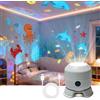 FiTspi Proiettore LED Rotante Dinamico, Luce di Proiezione Rotante Colorata Oceano, Luce Notturna Ricaricabile USB per Camera da Letto, Home Theater, Festa, Decorazione Natalizia