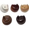 TENDEEVOLUTION - Staffa Per Bastone Tenda Singolo, Rosetta a Parete Diametro 35 mm Disponibile in diversi Colori. Supporto per Bastone Tenda in Legno (N°1 pezzo Bianco)