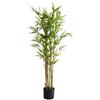 Valyria Home - Bambù Artificiale 105 cm - Piante Finte Bambù con vaso in plastica - Pianta Finta Decorativa per Interno ed Esterno - Decorazione per Casa e Ufficio
