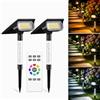INTELAMP Faretti Energia Solare da Esterno 2 Pezzi, 3 tonalità di luce disponibili, Faretti Solari a LED da Esterno, IP65 Impermeabile Lampioncini Solari da Giardino per Cortile, Vialetto, Alberi