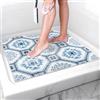 Mofonky Tappetino da doccia antiscivolo, antiscivolo, 80 x 80 cm, morbido e confortevole, in PVC luffa, con fori di drenaggio, ad asciugatura rapida, anti-muffa, tappetino antiscivolo per doccia