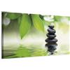 murando Quadro 120x40 cm 1 Pezzo - Stampa su Tela Strutturata XXL Grande - Quadri Moderni Soggiorno Grandi - Stampe da Parete Murale Arte Moderno Pittura - Pietra Feng Shui Spa Verde 030210-105