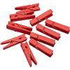 Konrunppy 100 mollette di legno piccole per foto, arte e decorazioni artigianali (rosso)