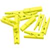 Konrunppy 100 mollette di legno piccole per foto, arte e decorazioni artigianali (giallo)