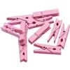 Konrunppy 100 mollette di legno piccole per foto, arte e decorazioni artigianali (rosa)