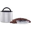 AirScape Planetary Design Airscape - Barattolo per caffè in acciaio inox, contenitore per alimenti, coperchio ermetico brevettato, per estrarre l'aria in eccesso e preservare la freschezza (piccolo, acciaio