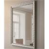 MO.WA. Specchio da Parete moderno cornice legno 58x78 argento made in Italy da appendere verticale orizzontale, specchiera per ingresso camera da letto