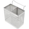 BESTonZON Porta Bacchette Da Appendere in Acciaio Inox Con Doppi Scomparti E Ganci Scolapiatti Sospeso Con Drenaggio Efficiente Per Cucina Organizzata