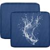 BXFUL Fodera per cuscino da divano esterno impermeabile per salotto da giardino, fodera seduta con cerniera, rimovibile per interni ed esterni, terrazza (blu navy, 60 x 55 cm (2 pezzi)
