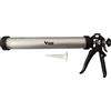 VIGOR Pistola per Silicone V-PSF 600, Tubo in Alluminio 600 ml, Forza 1500 N, con Ago Disostruente, per Stuccare e Rifinire