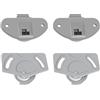 cyclingcolors 2x Ruote Rulli per ante scorrevoli carrello guida plastica scorrevole porte armadio, Grigio